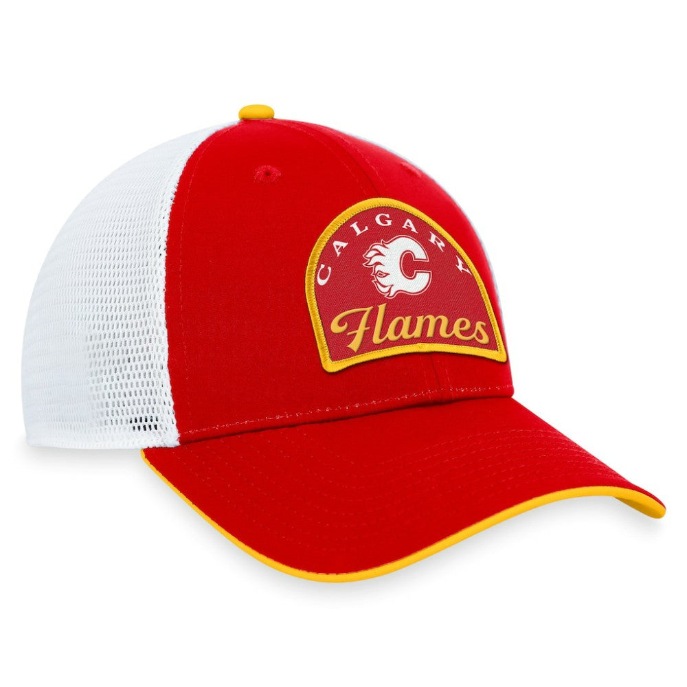 NHL Calgary Flames Fanatics Fundamental Adjustable Hat - Red/White