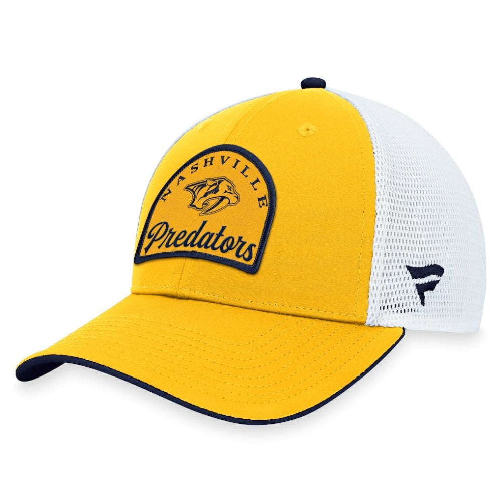 NHL Nashville Predators Fanatics Fundamental Adjustable Hat - Gold/White