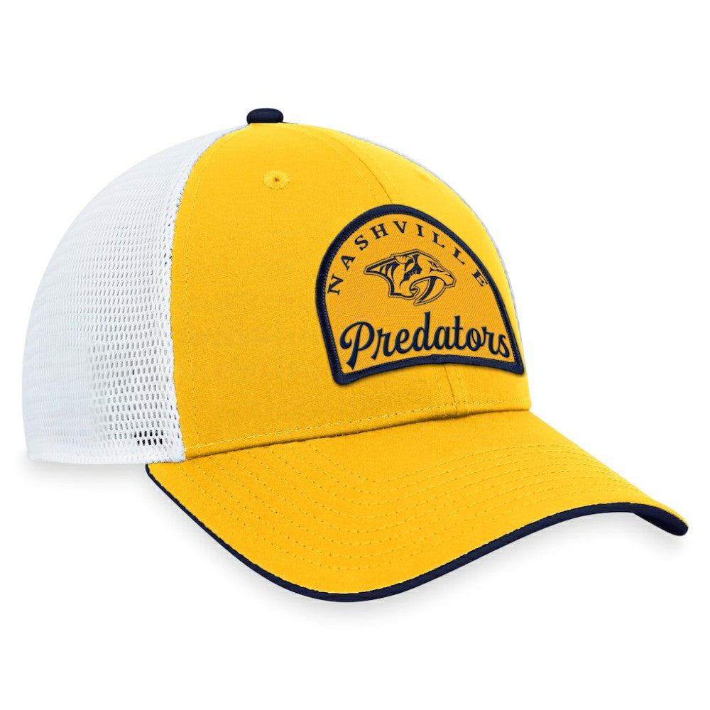 NHL Nashville Predators Fanatics Fundamental Adjustable Hat - Gold/White