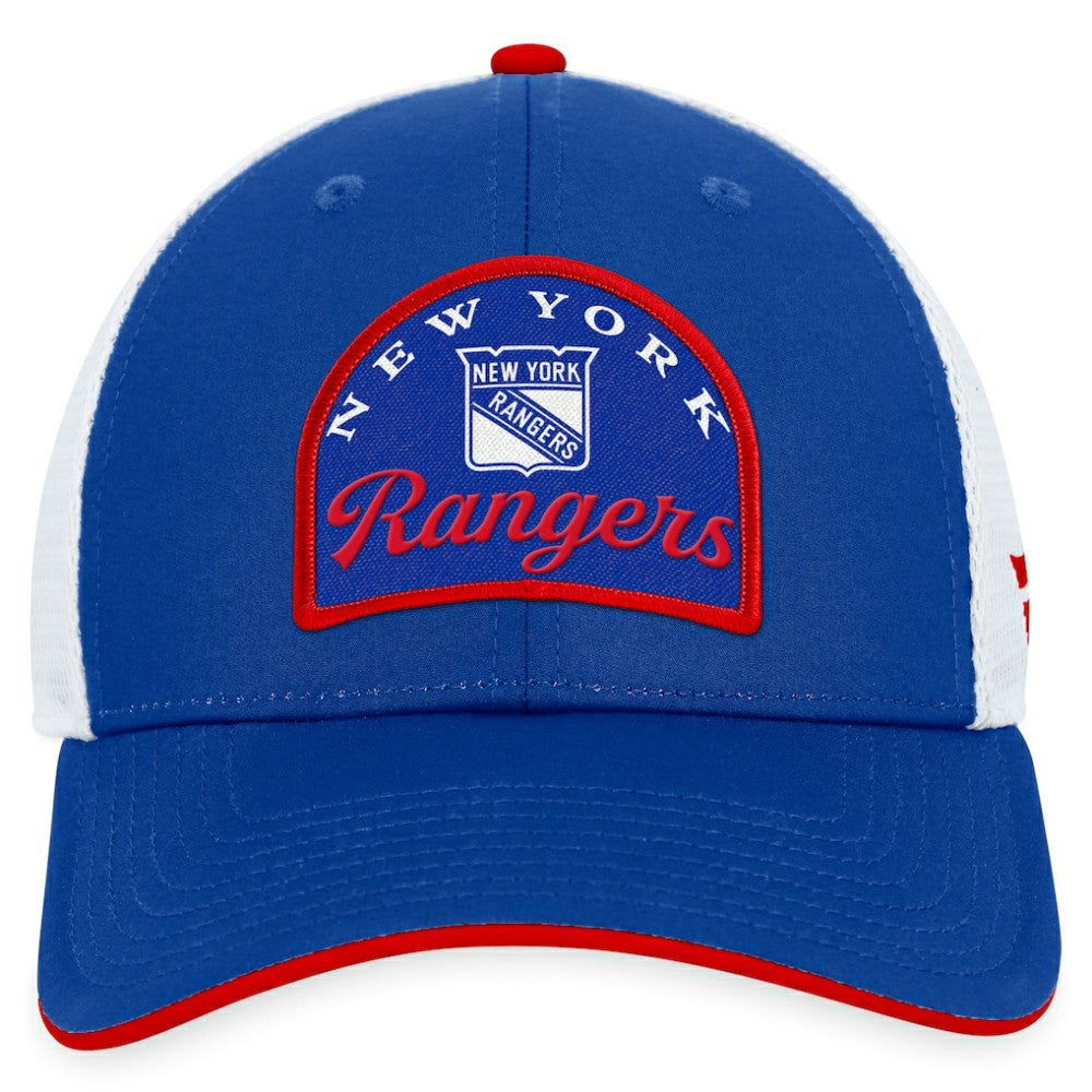 NHL New York Rangers Fanatics Fundamental Adjustable Hat - Blue/White