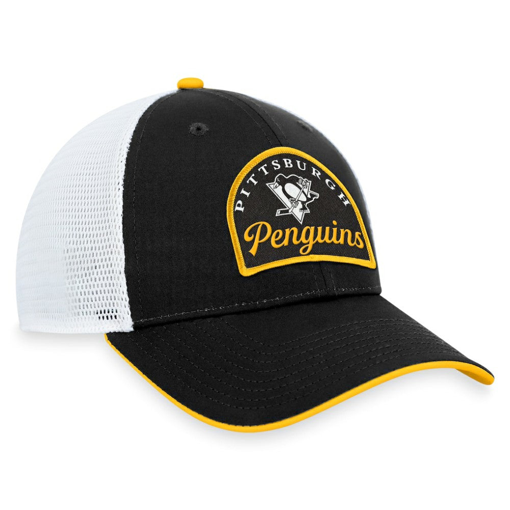 NHL Pittsburgh Penguins Fanatics Fundamental Adjustable Hat - Black/White