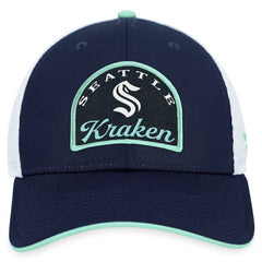 NHL Seattle Kraken Fanatics Fundamental Adjustable Hat - Deep Sea Blue/White