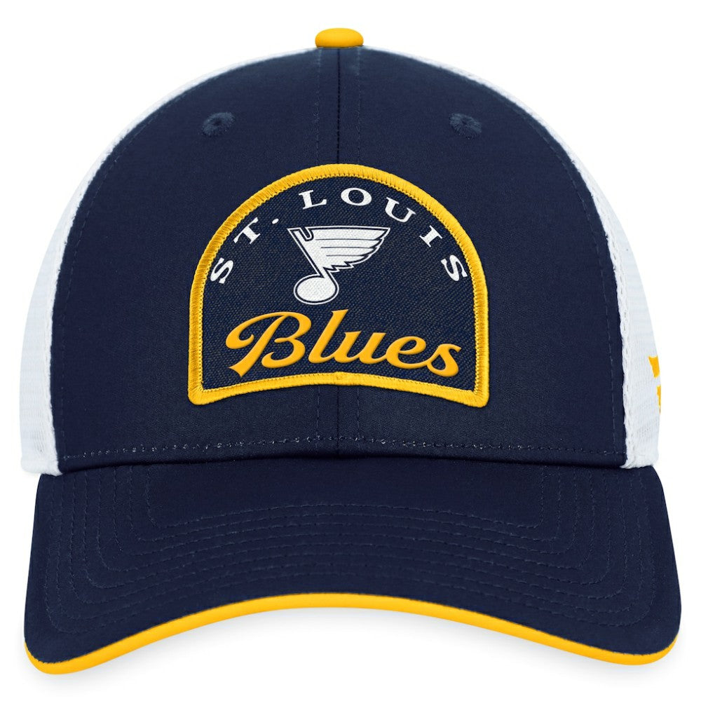 NHL St. Louis Blues Fanatics Fundamental Adjustable Hat - Navy/White