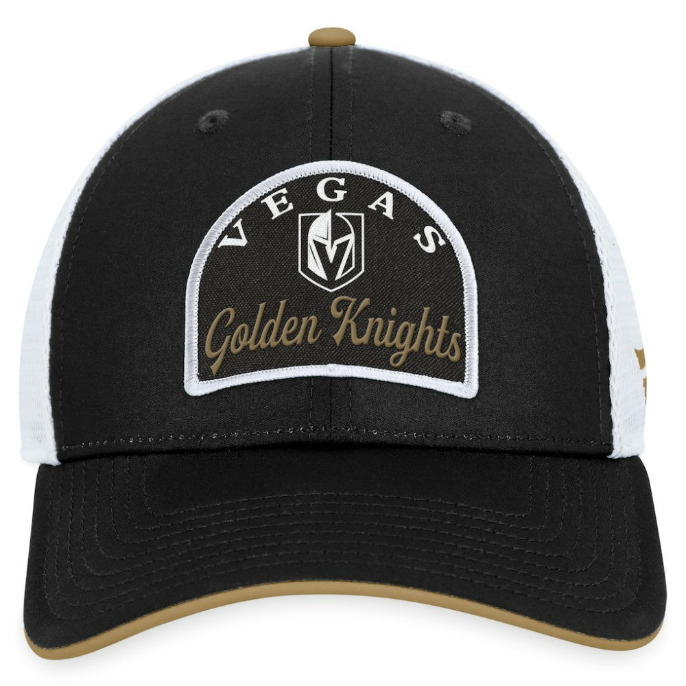 NHL Vegas Golden Knights Fanatics Fundamental Adjustable Hat - Black/White