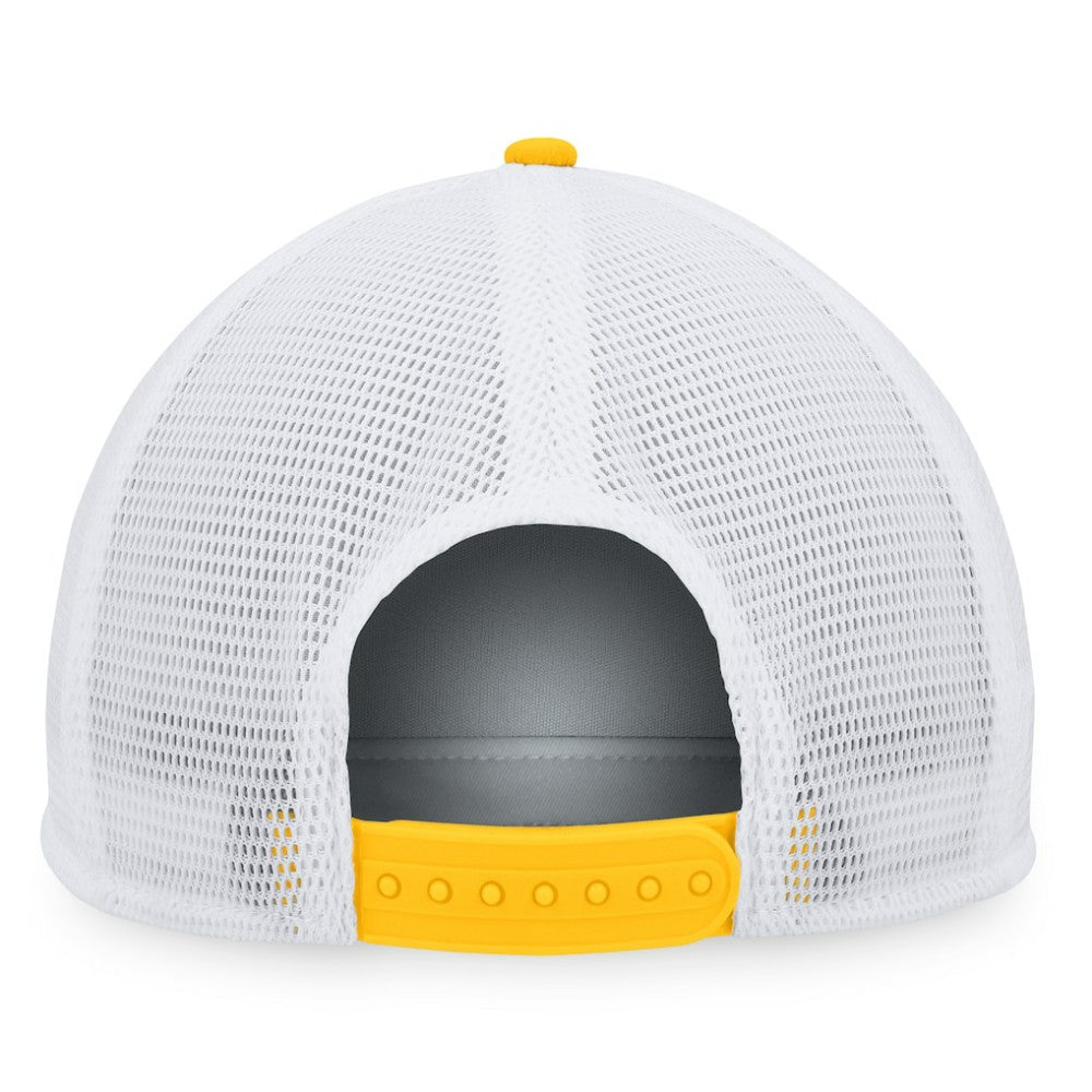 NHL Nashville Predators Fanatics Foam Front Patch Trucker Snapback Hat - Gold/White