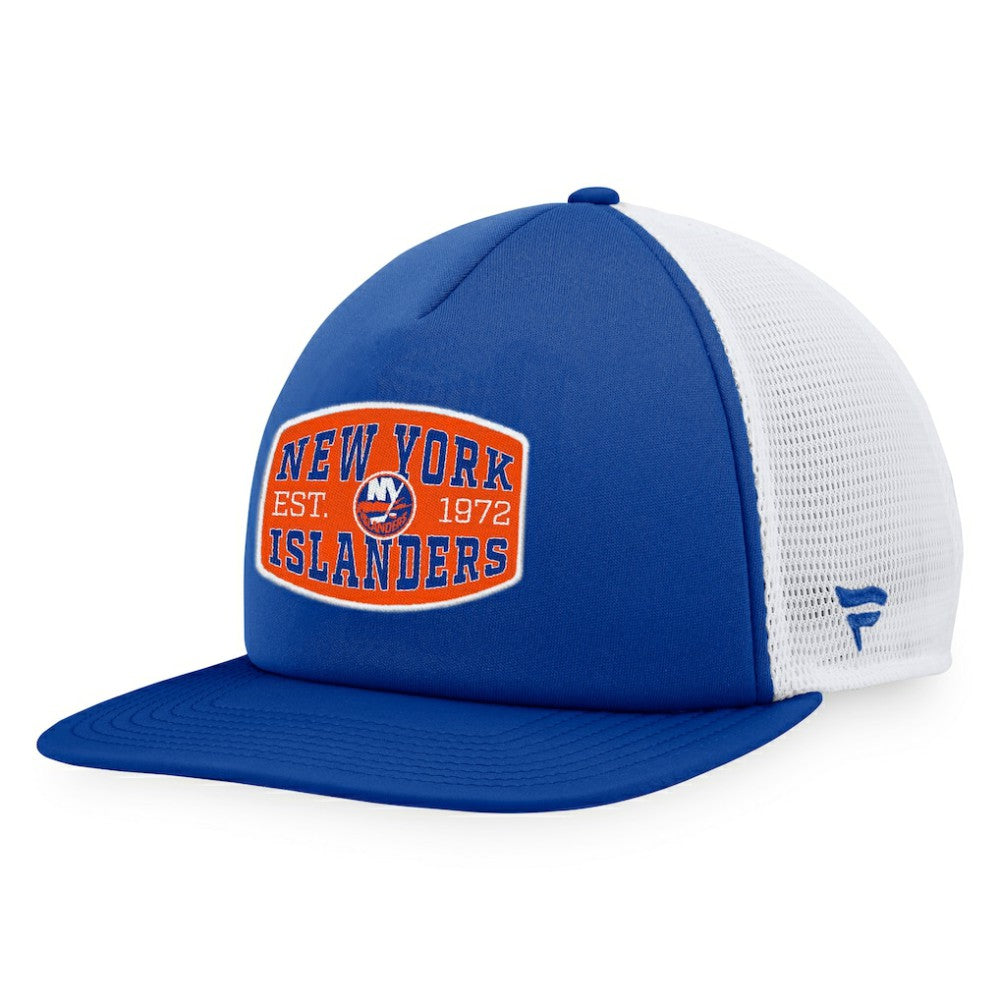 NHL New York Islanders Fanatics Foam Front Patch Trucker Snapback Hat - Royal/White