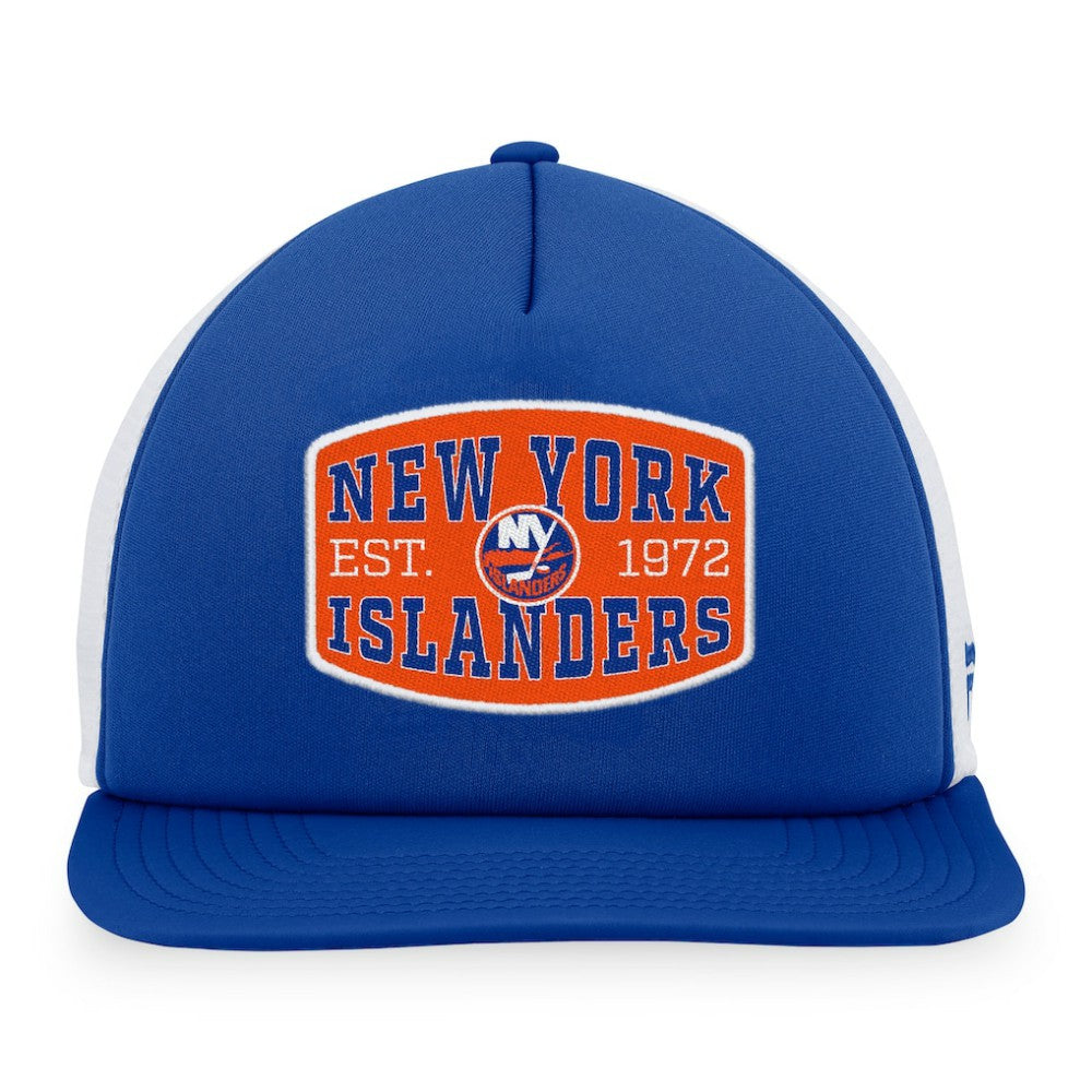 NHL New York Islanders Fanatics Foam Front Patch Trucker Snapback Hat - Royal/White