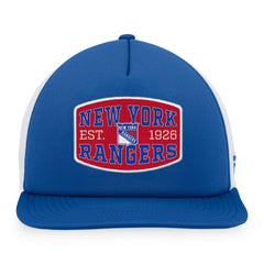 NHL New York Rangers Fanatics Foam Front Patch Trucker Snapback Hat - Navy/White