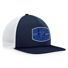 NHL St. Louis Blues Fanatics Foam Front Patch Trucker Snapback Hat - Navy/White