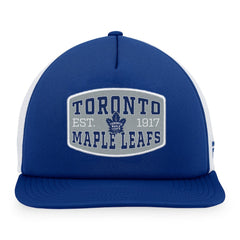 NHL Toronto Maple Leafs Fanatics Foam Front Patch Trucker Snapback Hat - Blue/White