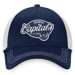 NHL Washington Capitals Fanatics Women's Fundamental Trucker Adjustable Hat - Navy/White