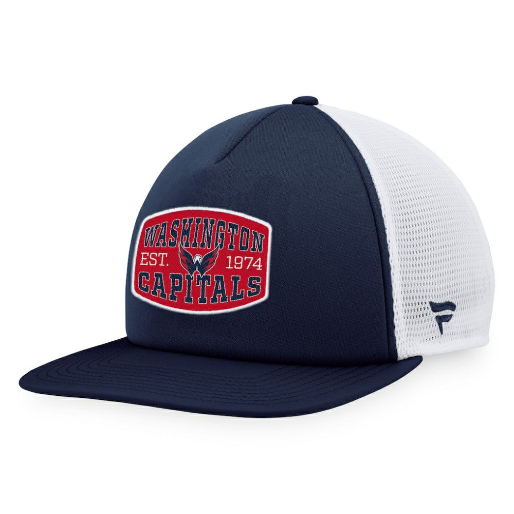 NHL Washington Capitals Fanatics Foam Front Patch Trucker Snapback Hat - Navy/White