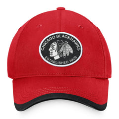 NHL Chicago Blackhawks Fanatics Fundamental Adjustable Hat - Red