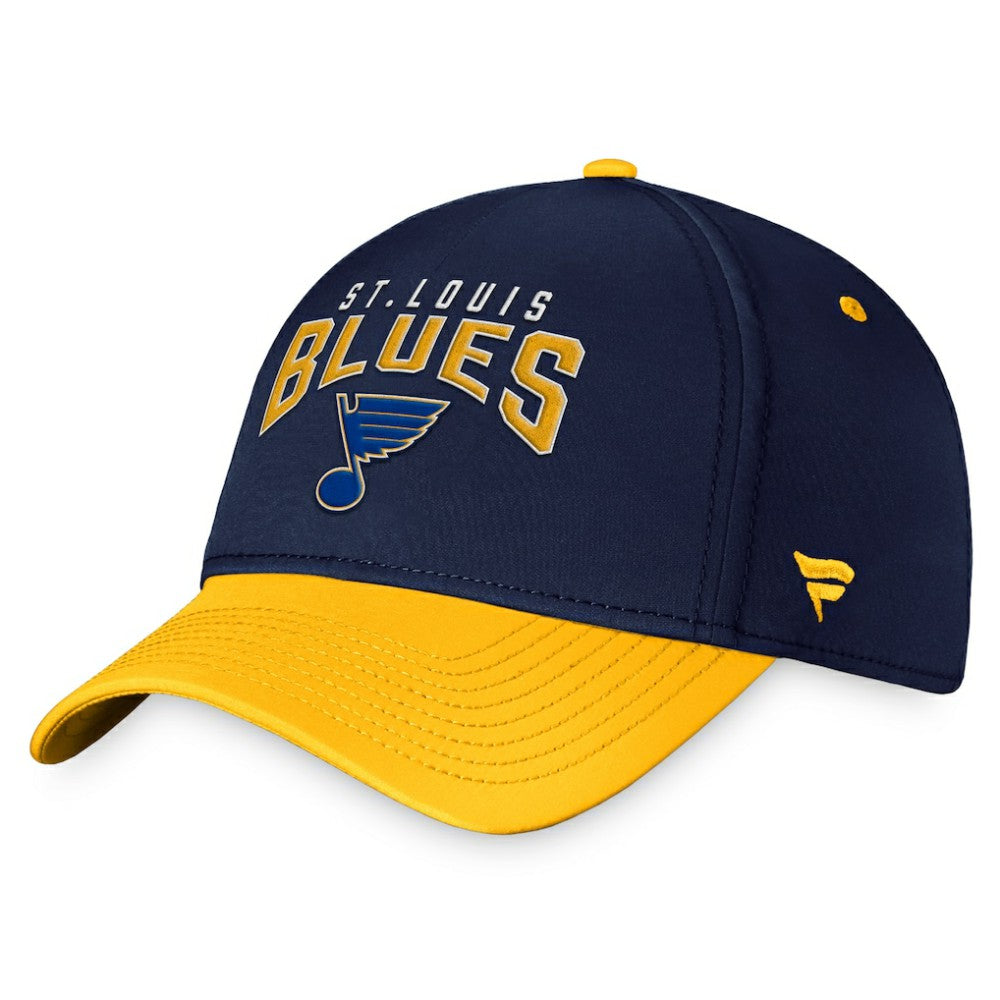NHL St. Louis Blues Fanatics Fundamental 2-Tone Flex Hat - Navy/Gold