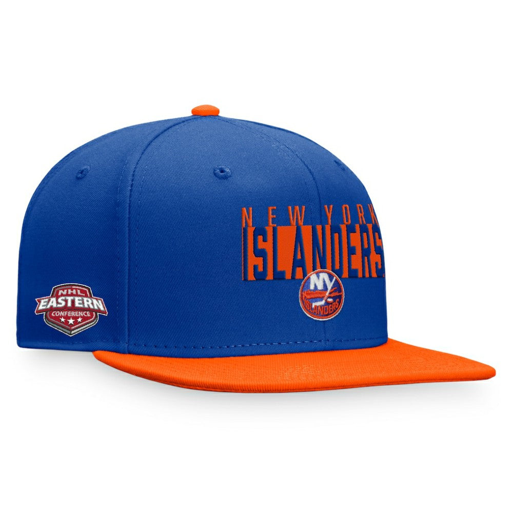 NHL New York Islanders Fanatics Fundamental Colorblocked Snapback Hat - Royal/Orange