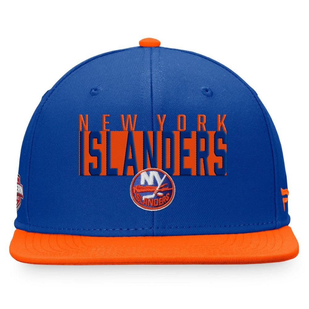 NHL New York Islanders Fanatics Fundamental Colorblocked Snapback Hat - Royal/Orange