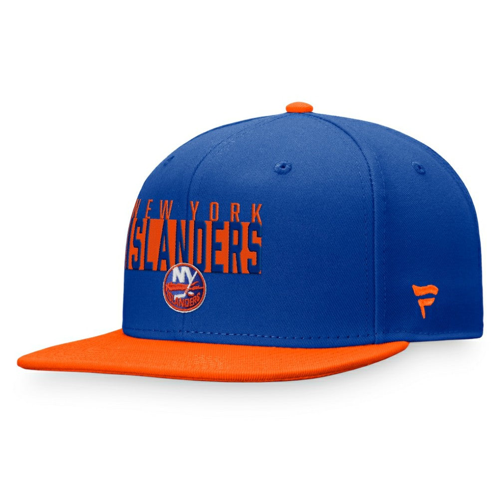 NHL New York Islanders Fanatics Fundamental Colorblocked Snapback Hat - Royal/Orange