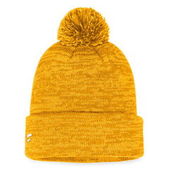 NHL Nashville Predators Fanatics Fundamental Cuffed Knit Hat with Pom - Gold