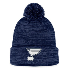 NHL St. Louis Blues Fanatics Fundamental Cuffed Knit Hat with Pom - Navy