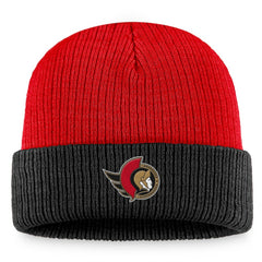 NHL Ottawa Senators Fanatics Heritage Vintage Cuffed Knit Hat - Red/Black