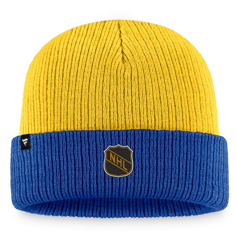 NHL St. Louis Blues Fanatics Heritage Vintage Cuffed Knit Hat - Gold/Blue