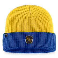 NHL St. Louis Blues Fanatics Heritage Vintage Cuffed Knit Hat - Gold/Blue