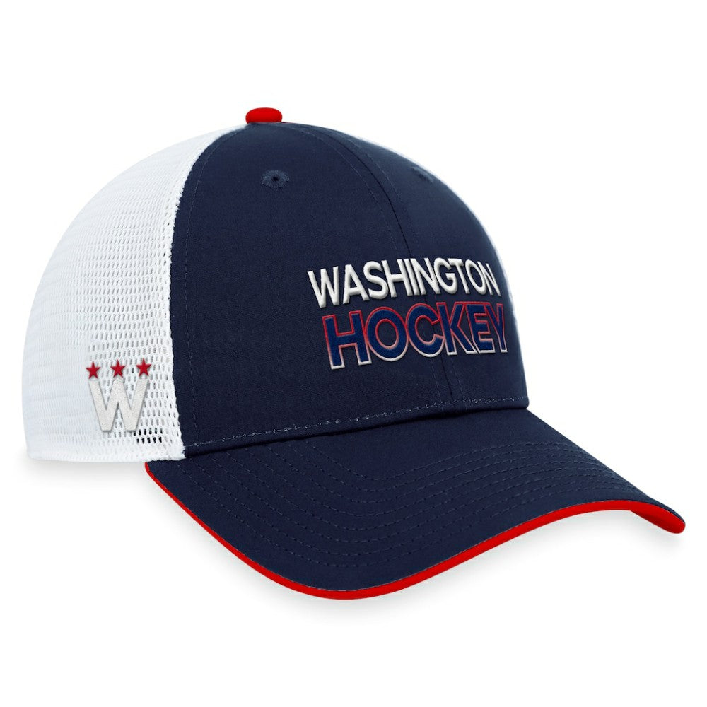 NHL Washington Capitals Fanatics Authentic Pro Alternate Jersey Trucker Adjustable Hat - Navy