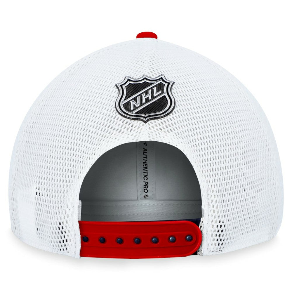 NHL Washington Capitals Fanatics Authentic Pro Alternate Jersey Trucker Adjustable Hat - Navy
