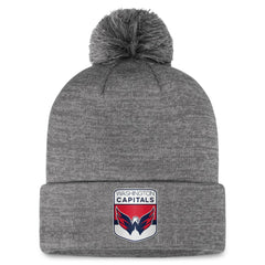 NHL Washington Capitals Fanatics Authentic Pro Home Ice Cuffed Knit Hat with Pom - Gray