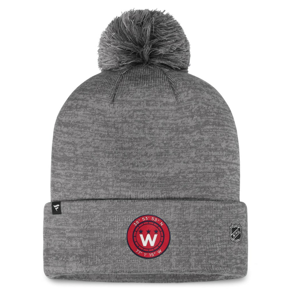 NHL Washington Capitals Fanatics Authentic Pro Home Ice Cuffed Knit Hat with Pom - Gray