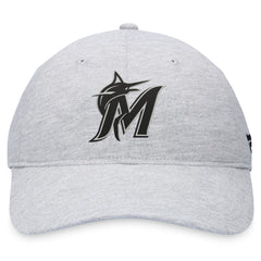 Miami Marlins Fanatics Logo Adjustable Hat - Gray Hats