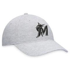 Miami Marlins Fanatics Logo Adjustable Hat - Gray Hats