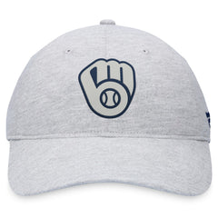Milwaukee Brewers Fanatics Logo Adjustable Hat - Gray Hats