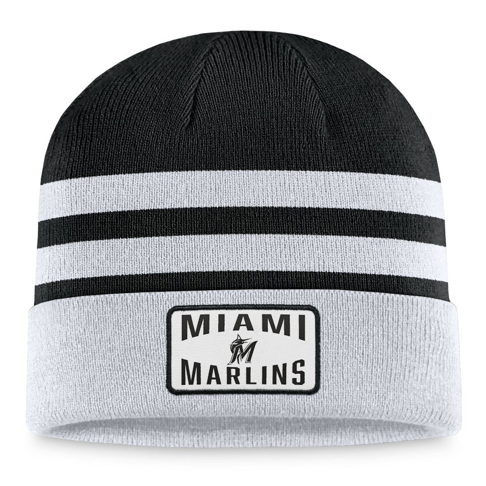 Miami Marlins Fanatics Cuffed Knit Hat - Gray Hats