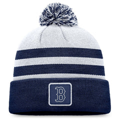 Boston Red Sox Fanatics Cuffed Knit Hat with Pom - Gray Hats