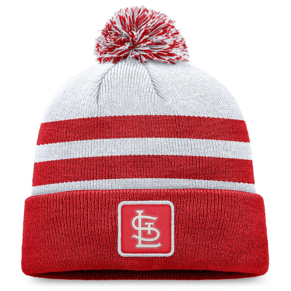 St. Louis Cardinals Fanatics Cuffed Knit Hat with Pom - Gray Hats