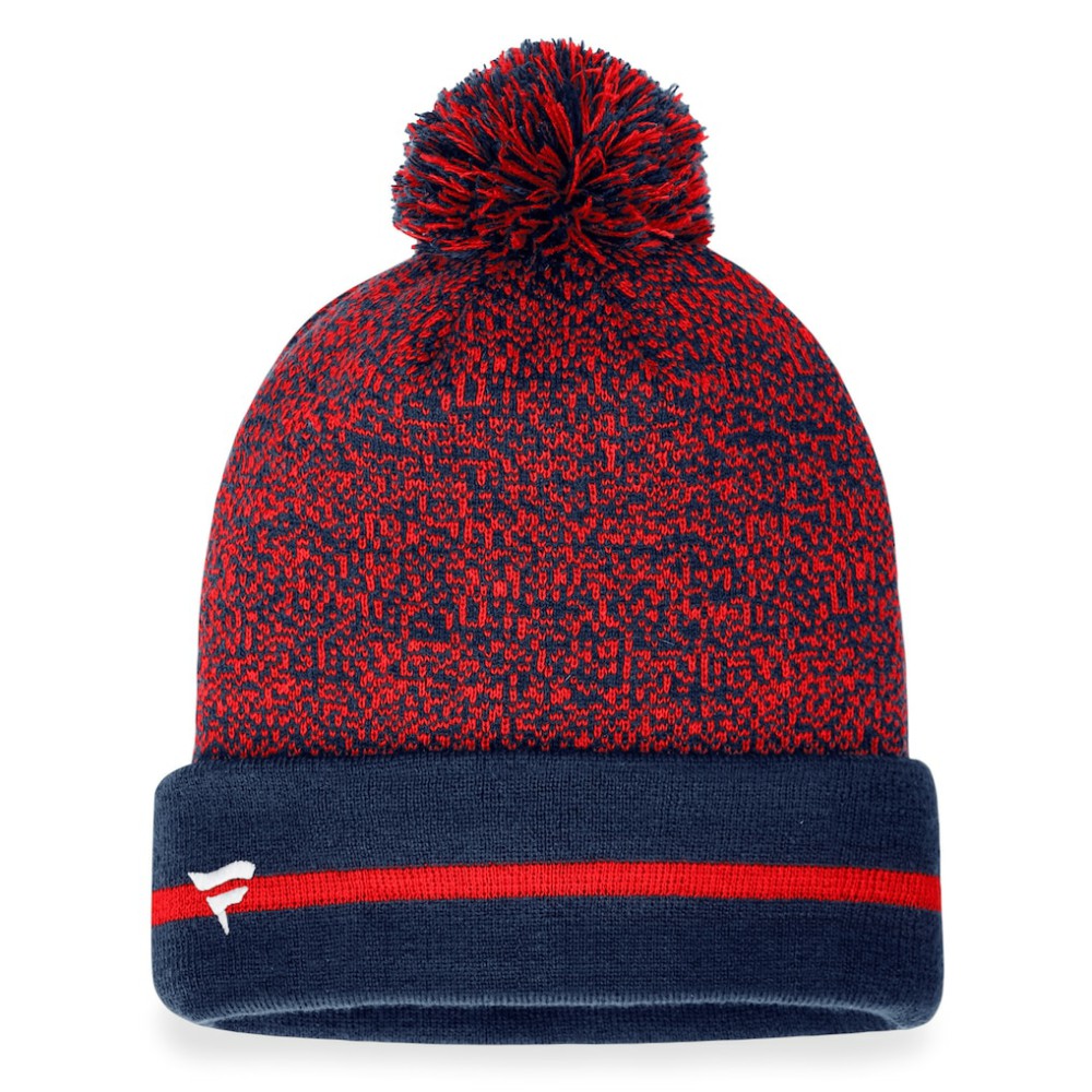 Boston Red Sox Fanatics Space-Dye Cuffed Knit Hat with Pom - Navy/Red Hats