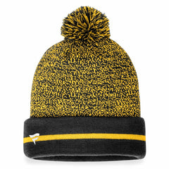 Pittsburgh Pirates Fanatics Space-Dye Cuffed Knit Hat with Pom - Black/Gold Hats