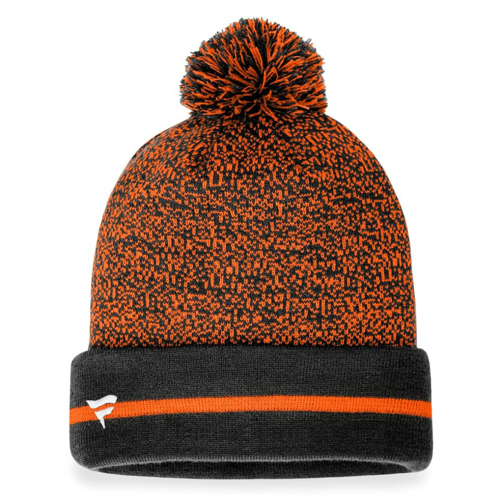 San Francisco Giants Fanatics Space-Dye Cuffed Knit Hat with Pom - Black/Orange Hats