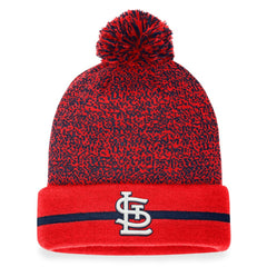 St. Louis Cardinals Fanatics Space-Dye Cuffed Knit Hat with Pom - Red/Navy Hats