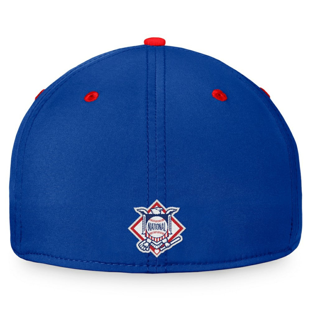 Chicago Cubs Fanatics Stacked Logo Flex Hat - Royal/Red Hats