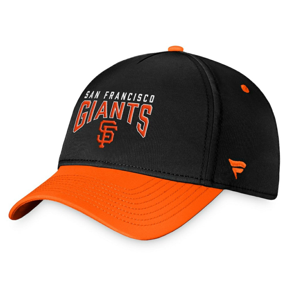 San Francisco Giants Fanatics Stacked Logo Flex Hat - Black/Orange Hats