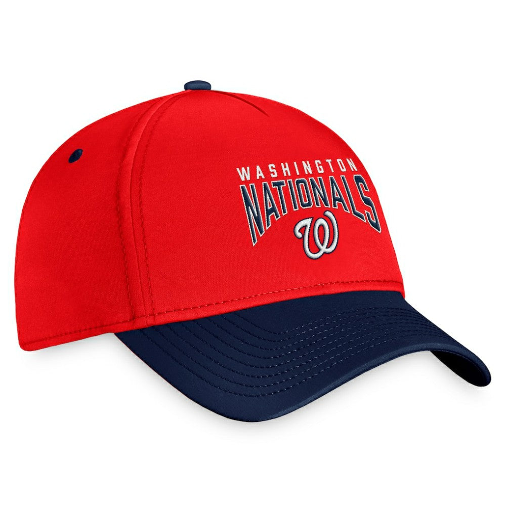 Washington Nationals Fanatics Stacked Logo Flex Hat - Red/Navy Hats