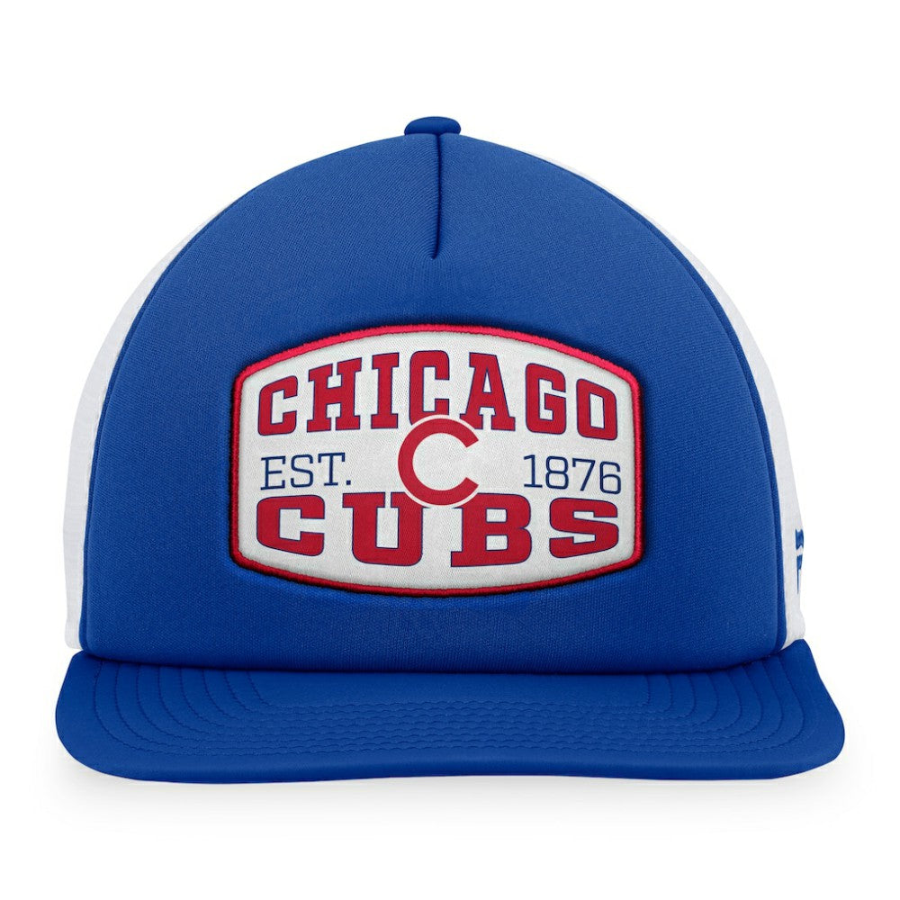Chicago Cubs Fanatics Foam Front Patch Trucker Snapback Hat - Royal Hats