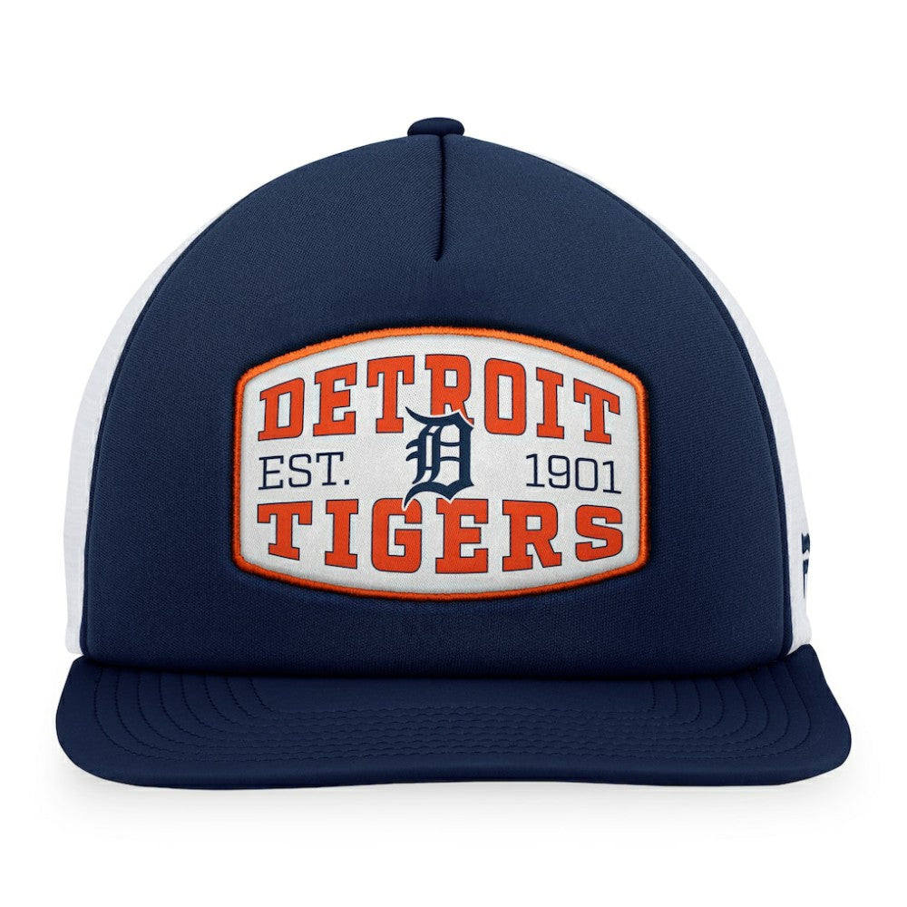 Detroit Tigers Fanatics Foam Front Patch Trucker Snapback Hat - Navy Hats