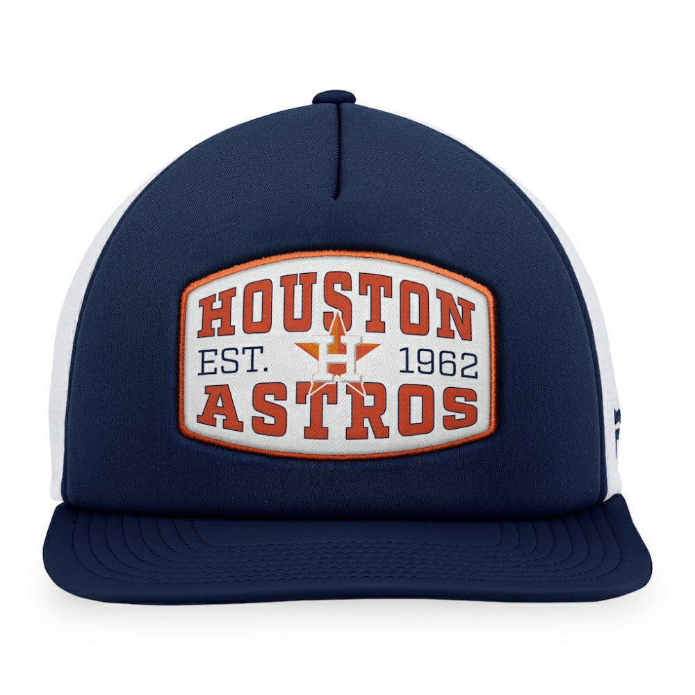 Houston Astros Fanatics Foam Front Patch Trucker Snapback Hat - Navy Hats