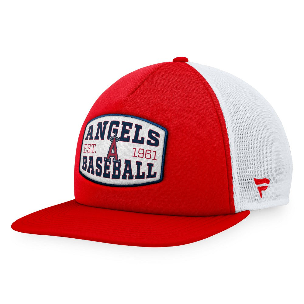 Los Angeles Angels Fanatics Foam Front Patch Trucker Snapback Hat - Red Hats