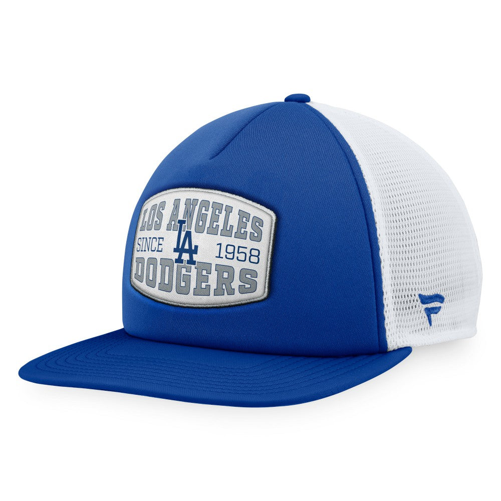 Los Angeles Dodgers Fanatics Foam Front Patch Trucker Snapback Hat - Royal Hats