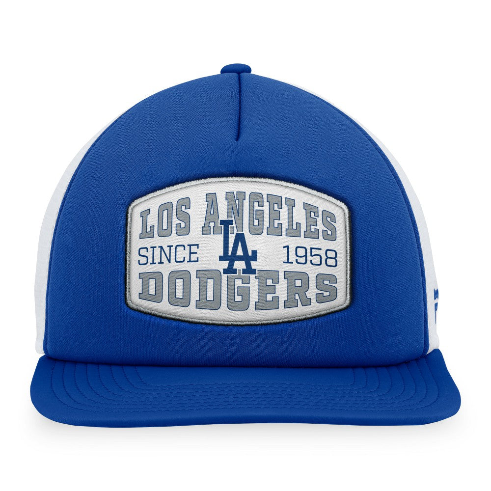 Los Angeles Dodgers Fanatics Foam Front Patch Trucker Snapback Hat - Royal Hats