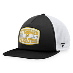 Pittsburgh Pirates Fanatics Foam Front Patch Trucker Snapback Hat - Black Hats